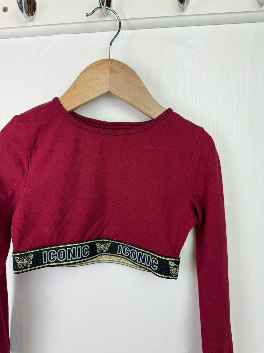 Matalan Burgundy Crop Top - Girls 6 Years - Little Ones Preloved. Second Hand Children's & Preloved Baby, Kids, Girls & Boys Clothes. UK online