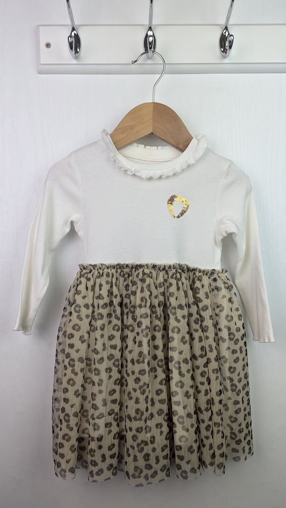 Matalan Cheetah Print Dress - Girls 12-18 Months Little Ones Preloved Used, Preloved, Preworn & Second Hand Baby, Kids & Children's Clothing UK Online. Cheap affordable. Brands including Next, Joules, Nutmeg Morrisons, TU, F&F, H&M.