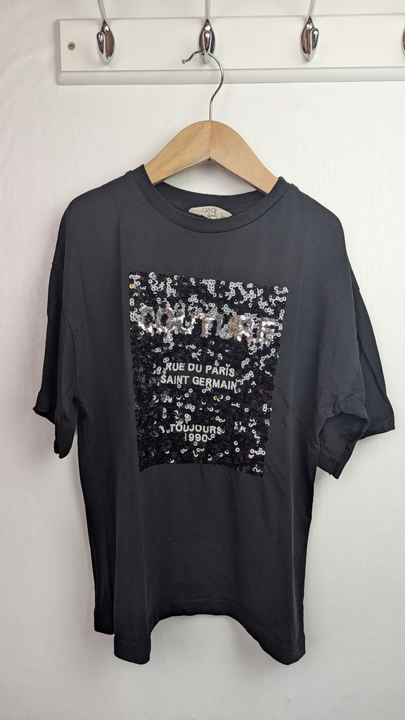 Matalan Couture Paris Sequin Top - Girls 10 Years Little Ones Preloved Used, Preloved, Preworn Baby, Girls & Boys Clothes. Kids & Children's second hand Clothing UK Online. Cheap affordable. Brands including Next, Joules, Nutmeg Morrisons, TU, F&F, H&M.