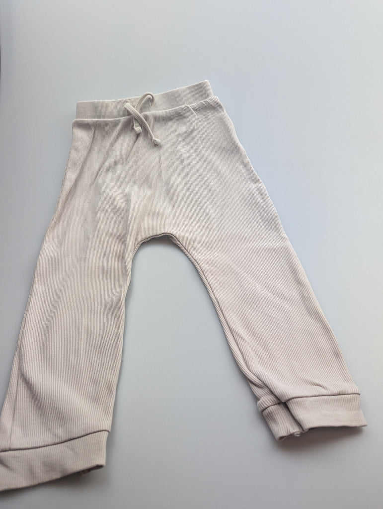 Matalan Cream Ribbed Leggings - Unisex 18-23 Months Little Ones Preloved Used, Preloved, Preworn Baby, Girls & Boys Clothes. Kids & Children's second hand Clothing UK Online. Cheap affordable. Brands including Next, Joules, Nutmeg Morrisons, TU, F&F, H&M.
