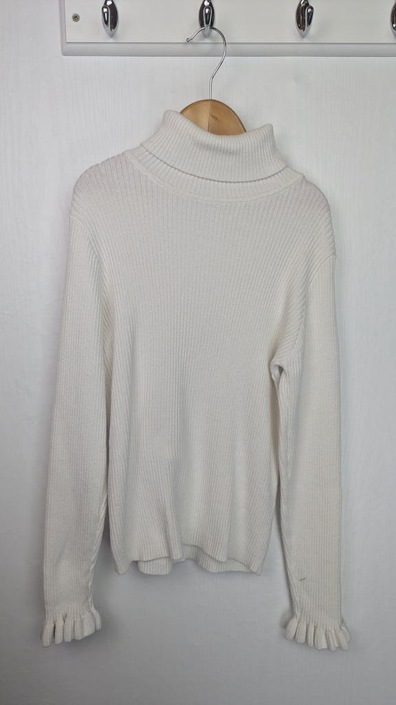 Matalan Cream Ribbed Turtle Neck Top - Girls 11 Years Matalan Used, Preloved, Preworn & Second Hand Baby, Kids & Children's Clothing UK Online. Cheap affordable. Brands including Next, Joules, Nutmeg Morrisons, TU, F&F, H&M.