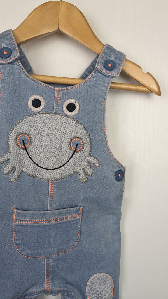 Matalan Denim Crab Dungarees Romper - Boys 0-3 Months Matalan Used, Preloved, Preworn & Second Hand Baby, Kids & Children's Clothing UK Online. Cheap affordable. Brands including Next, Joules, Nutmeg Morrisons, TU, F&F, H&M.