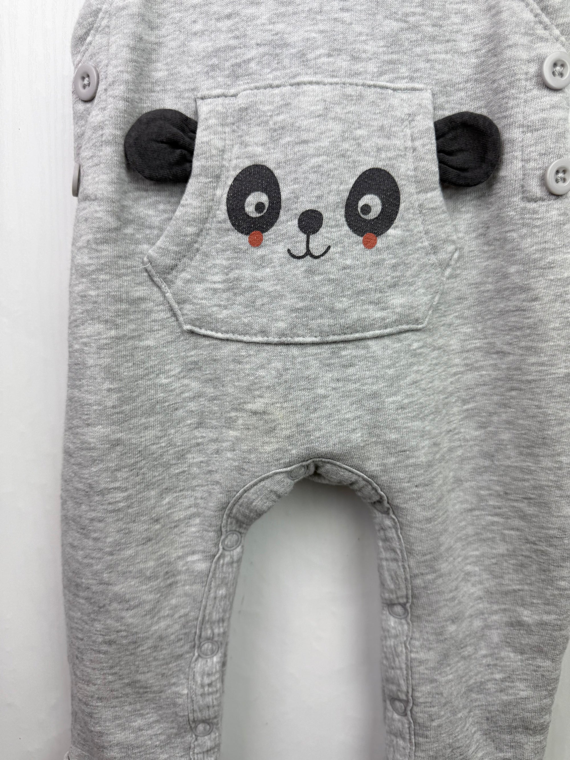 Matalan Grey Panda Romper - Boys 6 - 9 Months - Little Ones Preloved. Second Hand Children's & Preloved Baby, Kids, Girls & Boys Clothes. UK online