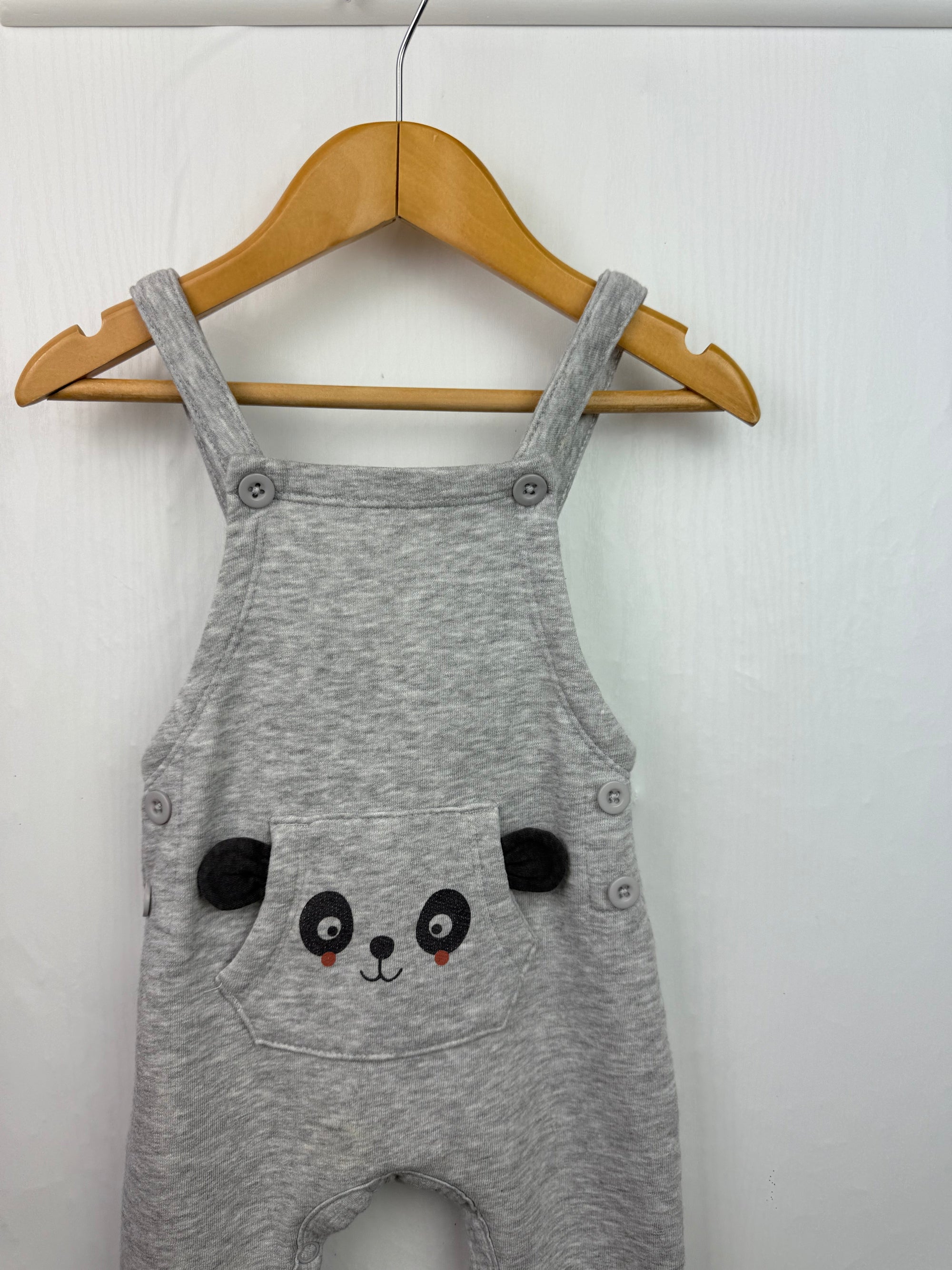 Matalan Grey Panda Romper - Boys 6 - 9 Months - Little Ones Preloved. Second Hand Children's & Preloved Baby, Kids, Girls & Boys Clothes. UK online