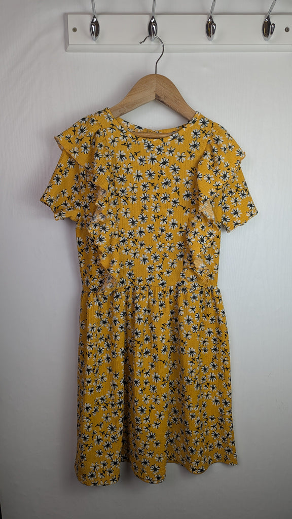 Matalan Mustard Floral Dress - Girls 12 Years Little Ones Preloved Used, Preloved, Preworn Baby, Girls & Boys Clothes. Kids & Children's second hand Clothing UK Online. Cheap affordable. Brands including Next, Joules, Nutmeg Morrisons, TU, F&F, H&M.