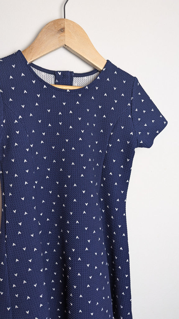 Matalan Navy Heart Stretchy Dress - Girls 3-4 Years Little Ones Preloved Used, Preloved, Preworn & Second Hand Baby, Kids & Children's Clothing UK Online. Cheap affordable. Brands including Next, Joules, Nutmeg Morrisons, TU, F&F, H&M.