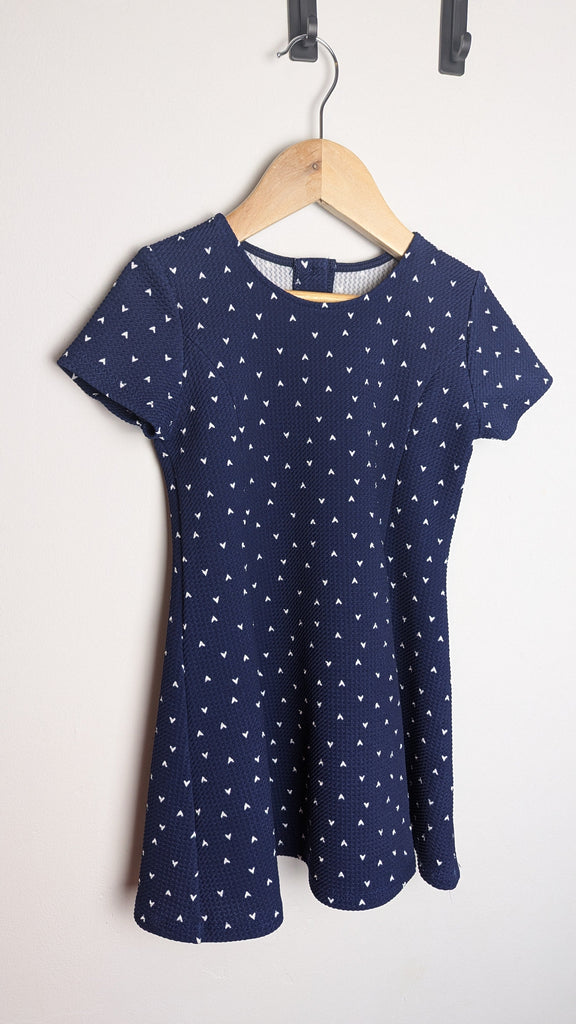 Matalan Navy Heart Stretchy Dress - Girls 3-4 Years Little Ones Preloved Used, Preloved, Preworn Baby, Girls & Boys Clothes. Kids & Children's second hand Clothing UK Online. Cheap affordable. Brands including Next, Joules, Nutmeg Morrisons, TU, F&F, H&M.