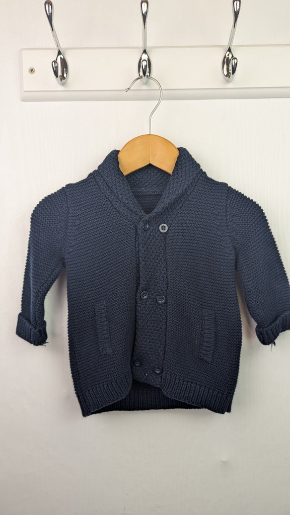 Matalan Navy Medium Knit Cardigan - Boys 3-6 months Matalan Used, Preloved, Preworn & Second Hand Baby, Kids & Children's Clothing UK Online. Cheap affordable. Brands including Next, Joules, Nutmeg Morrisons, TU, F&F, H&M.