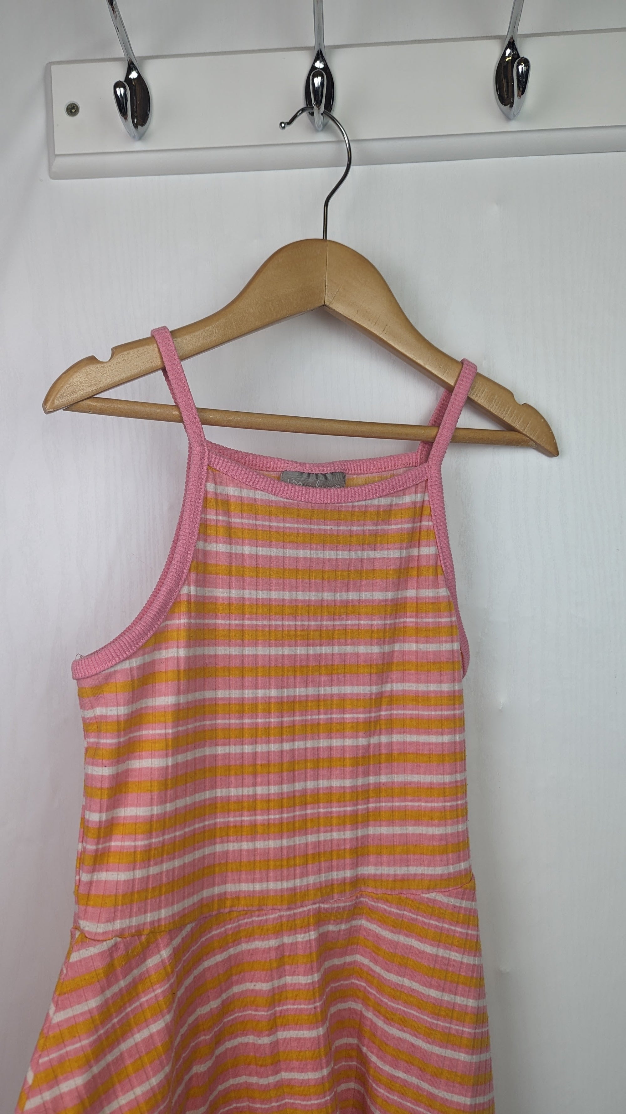 Matalan Orange Stripe Skater Dress - Girls 9 Years - Little Ones Preloved. Second Hand Children's & Preloved Baby, Kids, Girls & Boys Clothes. UK online
