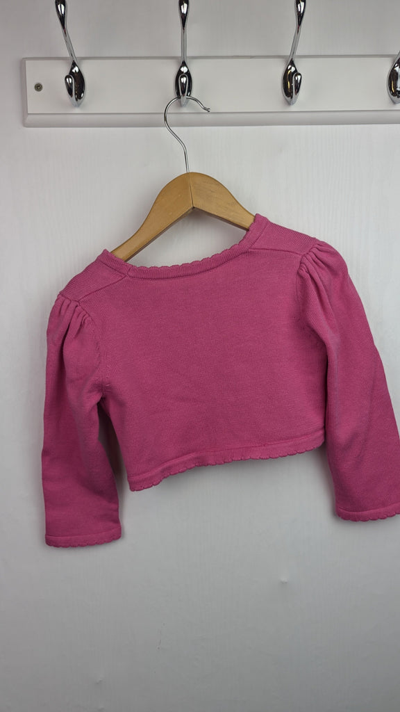 Matalan Pink Bolero Cardigan - Girls 18-23 Months Matalan Used, Preloved, Preworn Baby, Girls & Boys Clothes. Kids & Children's second hand Clothing UK Online. Cheap affordable. Brands including Next, Joules, Nutmeg Morrisons, TU, F&F, H&M.