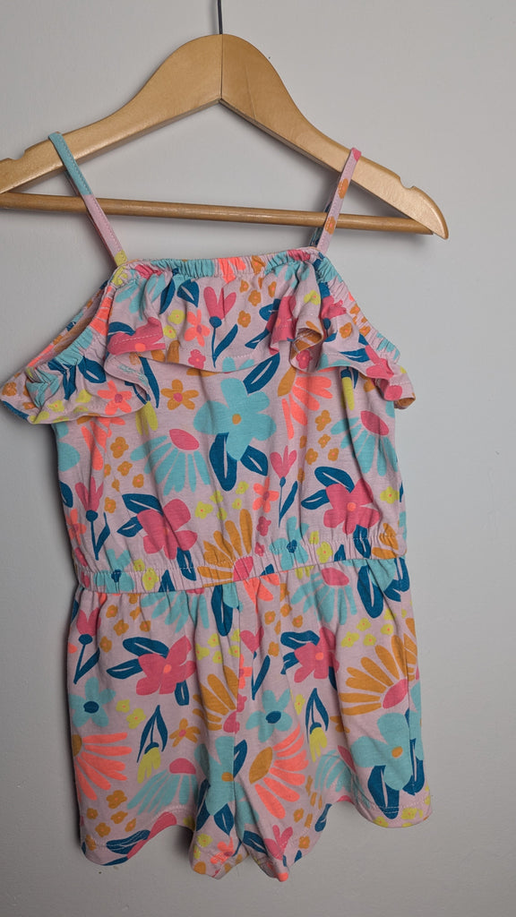 Matalan Pink Floral Playsuit - Girls 2-3 Years Little Ones Preloved Used, Preloved, Preworn Baby, Girls & Boys Clothes. Kids & Children's second hand Clothing UK Online. Cheap affordable. Brands including Next, Joules, Nutmeg Morrisons, TU, F&F, H&M.