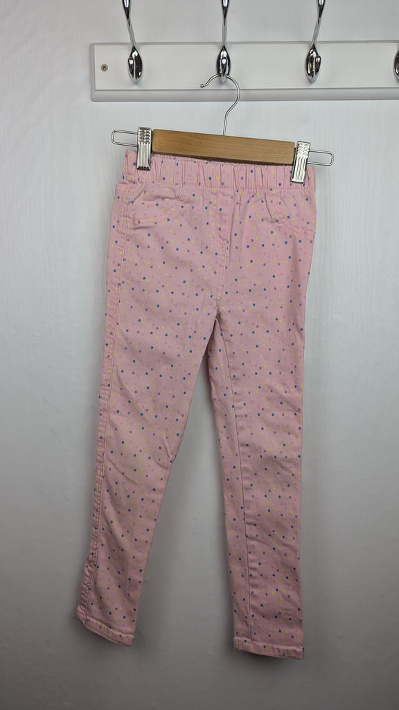 Matalan Pink Polka Dot Jeans - Girls 5-6 Years Little Ones Preloved Used, Preloved, Preworn & Second Hand Baby, Kids & Children's Clothing UK Online. Cheap affordable. Brands including Next, Joules, Nutmeg Morrisons, TU, F&F, H&M.