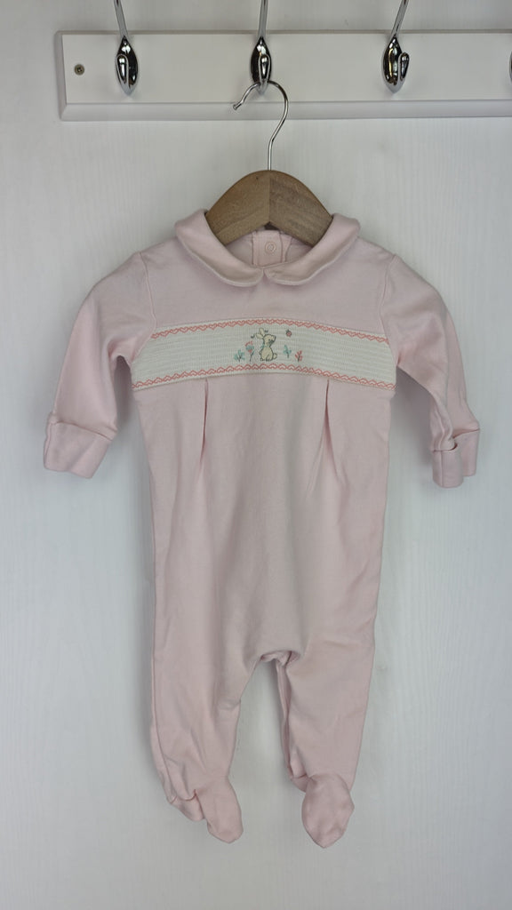 Matalan Pink Rabbit Sleepsuit - Girls 3-6 Months Matalan Used, Preloved, Preworn & Second Hand Baby, Kids & Children's Clothing UK Online. Cheap affordable. Brands including Next, Joules, Nutmeg Morrisons, TU, F&F, H&M.