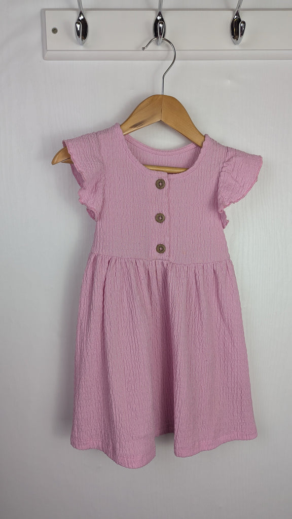 Matalan Pink Stretchy Dress - Girls 12-18 Months Little Ones Preloved Used, Preloved, Preworn Baby, Girls & Boys Clothes. Kids & Children's second hand Clothing UK Online. Cheap affordable. Brands including Next, Joules, Nutmeg Morrisons, TU, F&F, H&M.