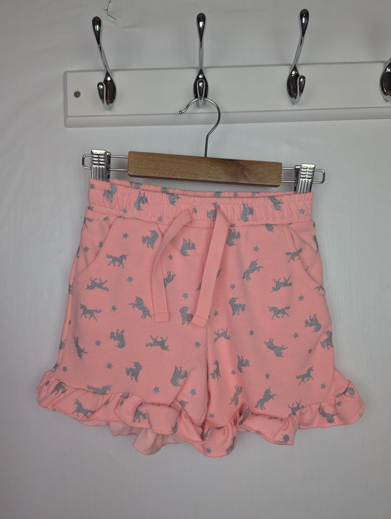 Matalan Pink Unicorn Shorts - Girls 7 Years Little Ones Preloved Used, Preloved, Preworn Baby, Girls & Boys Clothes. Kids & Children's second hand Clothing UK Online. Cheap affordable. Brands including Next, Joules, Nutmeg Morrisons, TU, F&F, H&M.