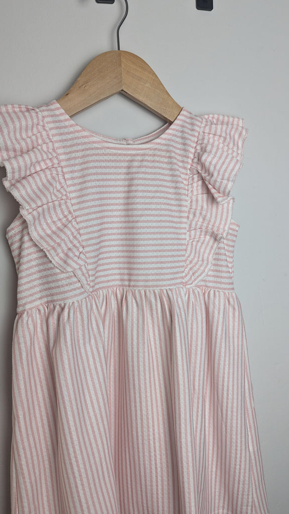 Matalan Pink & White Striped Dress - Girls 3-4 Years Little Ones Preloved Used, Preloved, Preworn & Second Hand Baby, Kids & Children's Clothing UK Online. Cheap affordable. Brands including Next, Joules, Nutmeg Morrisons, TU, F&F, H&M.