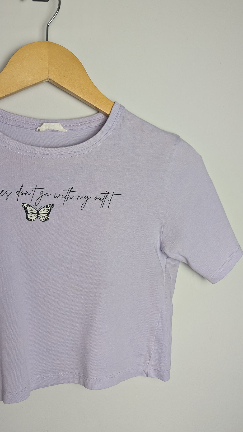 Matalan Purple Butterfly Crop Top - Girls 9 Years - Little Ones Preloved. Second Hand Children's & Preloved Baby, Kids, Girls & Boys Clothes. UK online