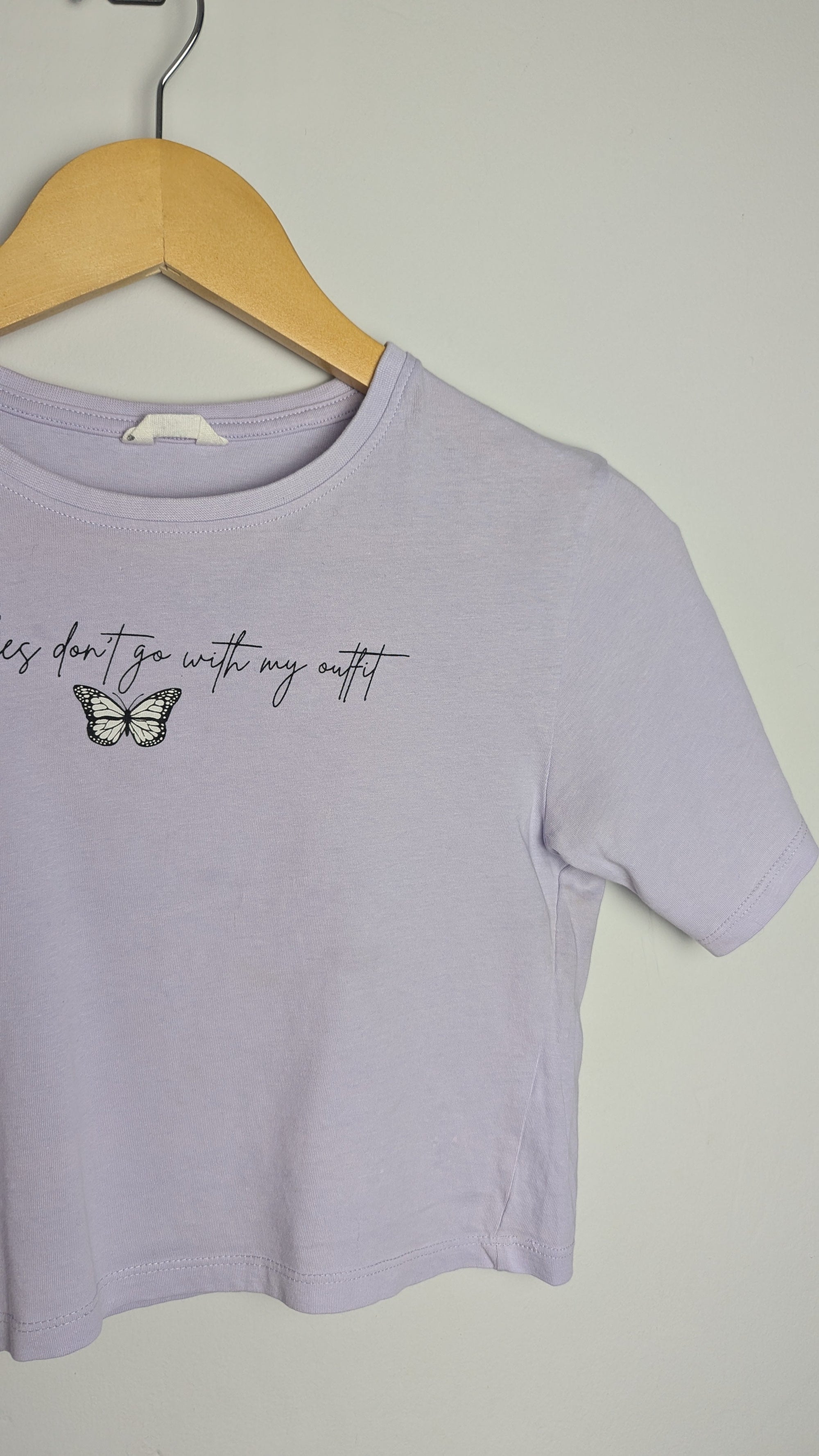 Matalan Purple Butterfly Crop Top - Girls 9 Years - Little Ones Preloved. Second Hand Children's & Preloved Baby, Kids, Girls & Boys Clothes. UK online
