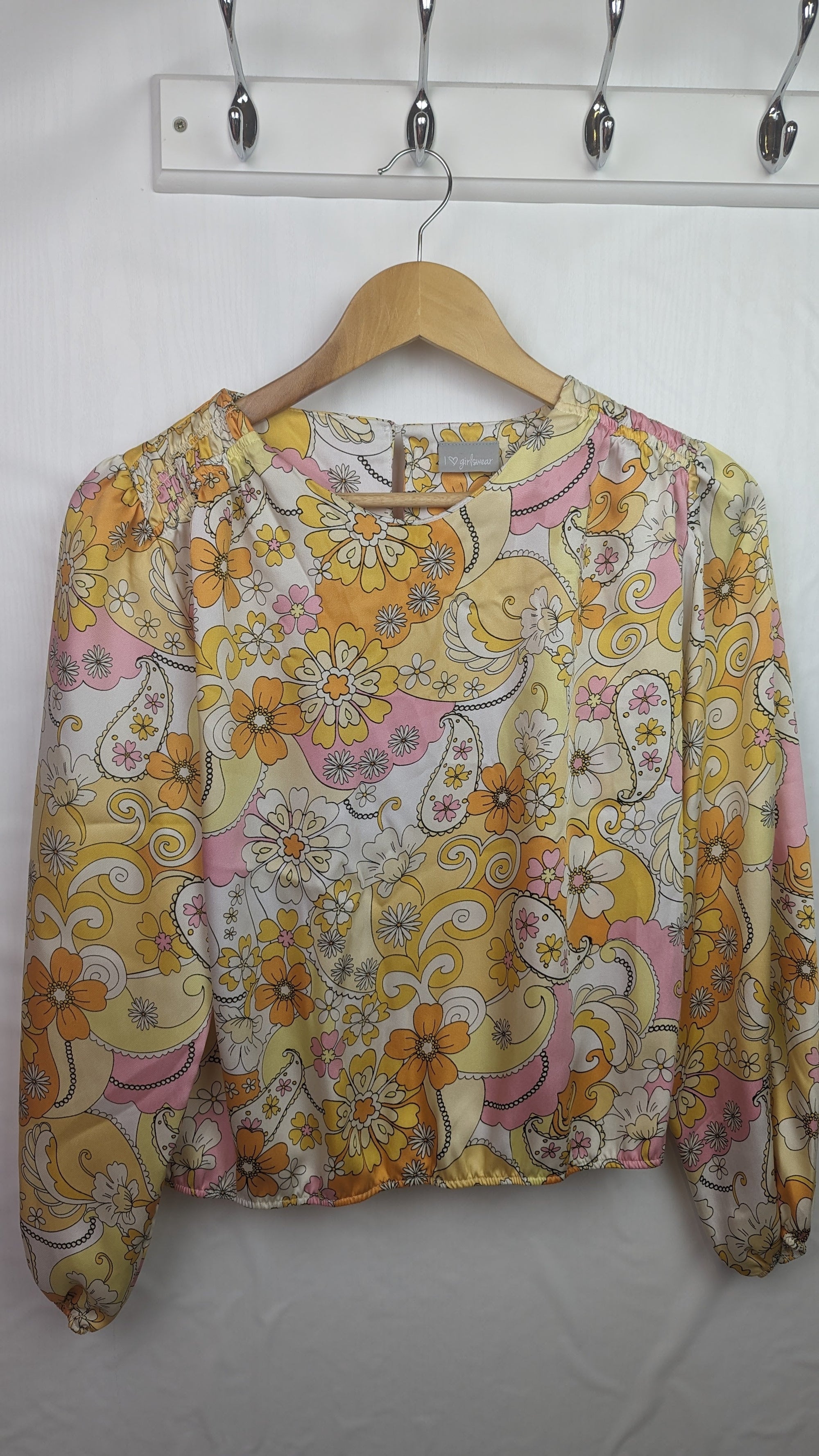 Matalan Retro Style Blouse Top - Girls 13 Years - Little Ones Preloved. Second Hand Children's & Preloved Baby, Kids, Girls & Boys Clothes. UK online