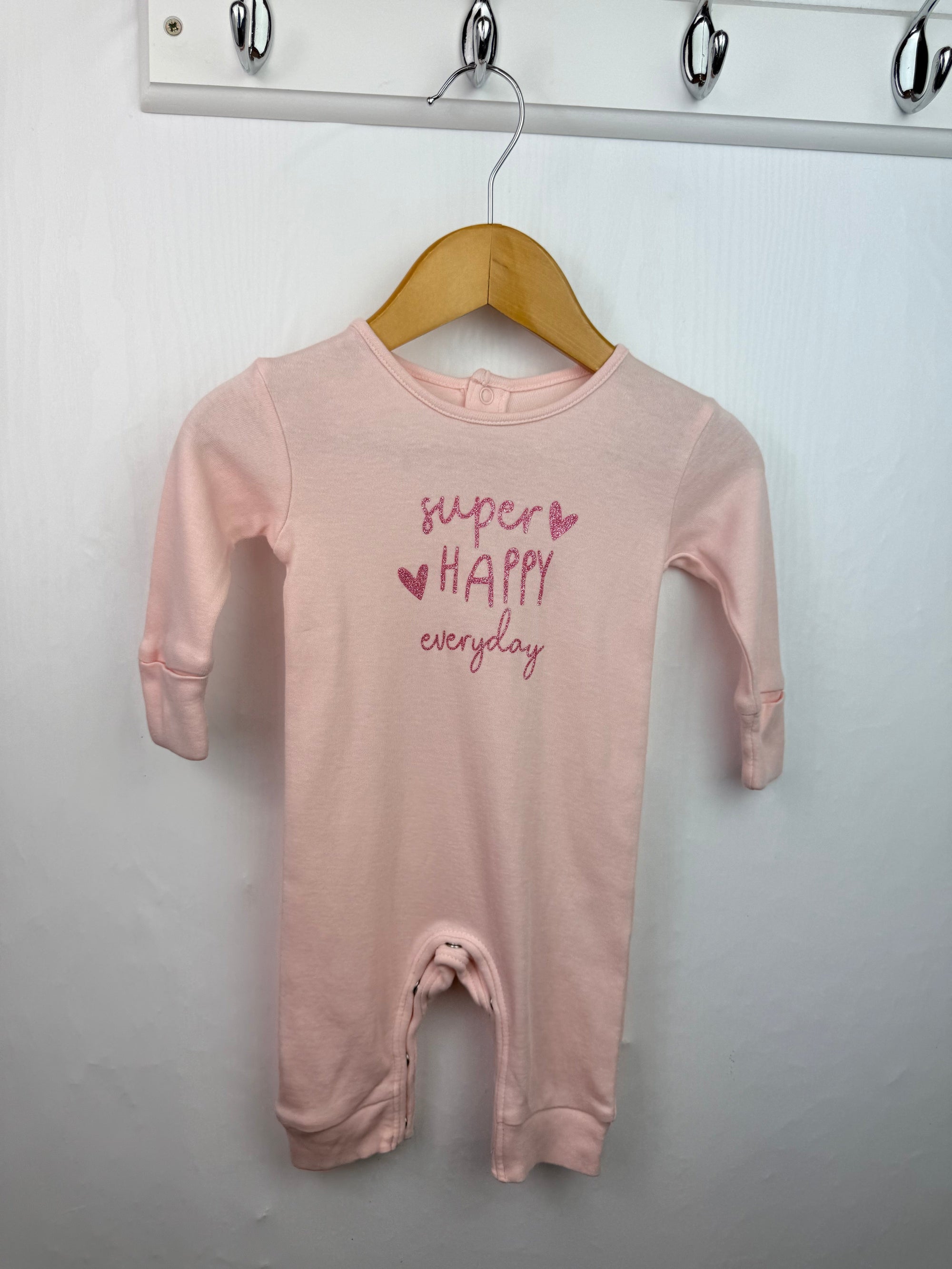 Matalan Super Happy Footless Sleepsuit - Girls Newborn - Little Ones Preloved. Second Hand Children's & Preloved Baby, Kids, Girls & Boys Clothes. UK online
