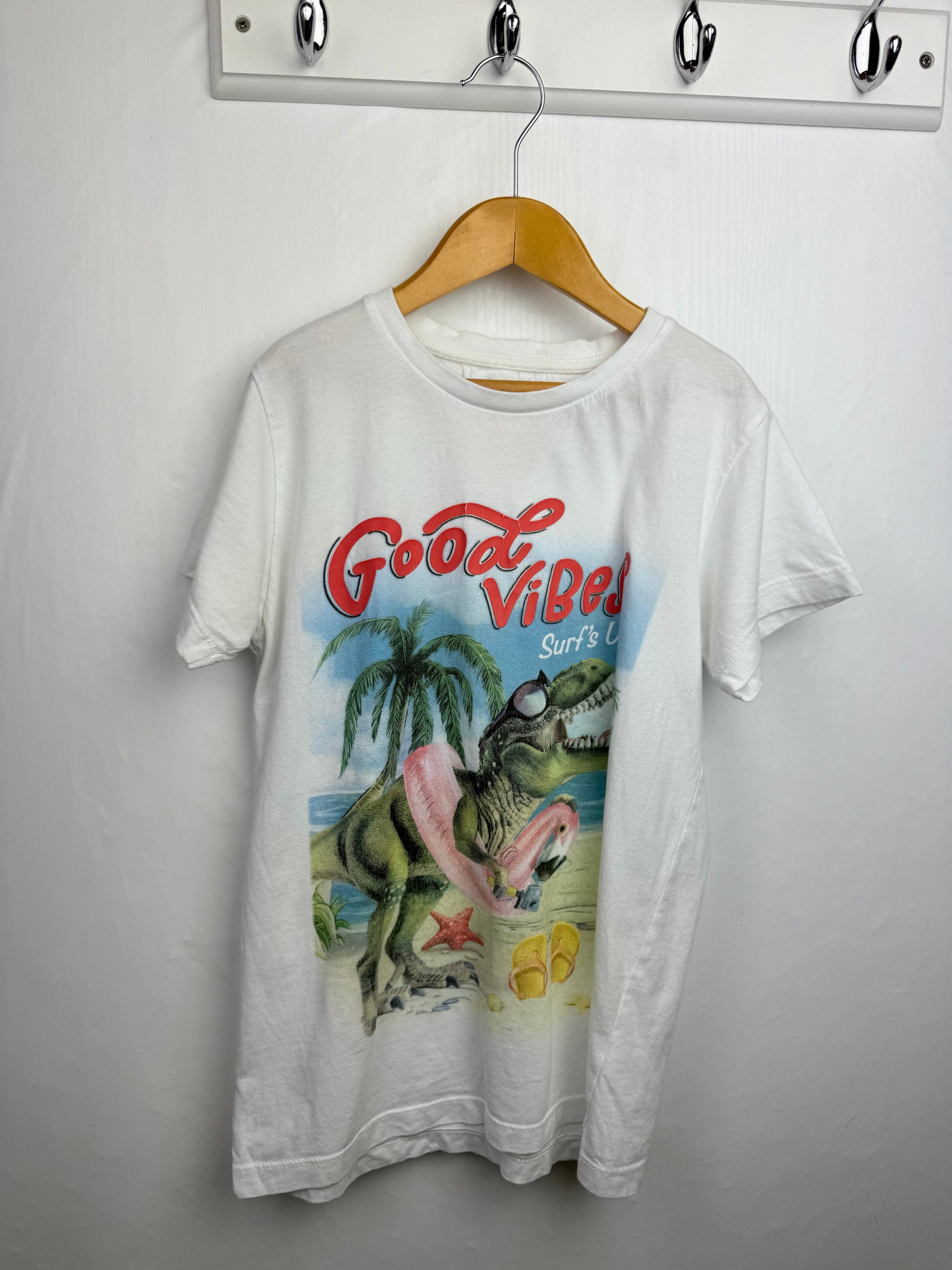 Matalan Surfing Dinosaur Top - Boys 10 Years - Little Ones Preloved. Second Hand Children's & Preloved Baby, Kids, Girls & Boys Clothes. UK online