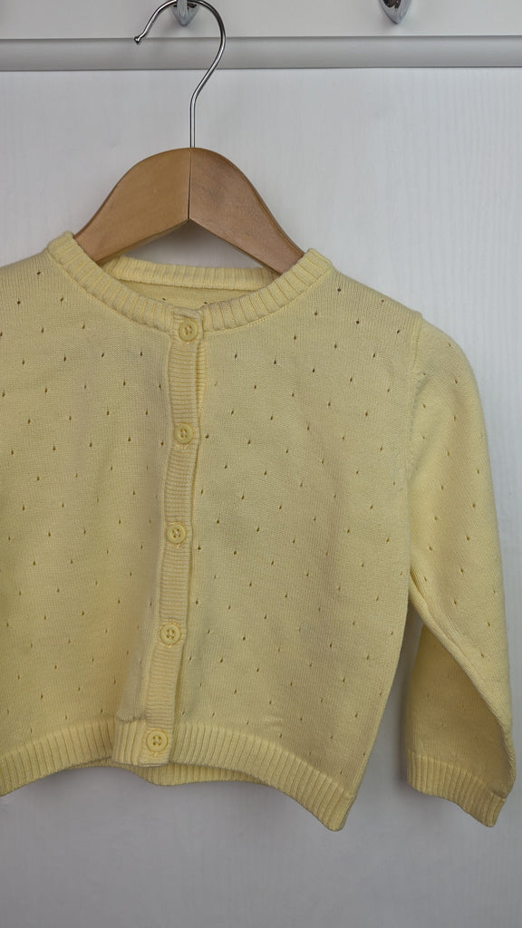 Matalan Yellow Cardigan - Girls 9-12 Months Matalan Used, Preloved, Preworn & Second Hand Baby, Kids & Children's Clothing UK Online. Cheap affordable. Brands including Next, Joules, Nutmeg Morrisons, TU, F&F, H&M.