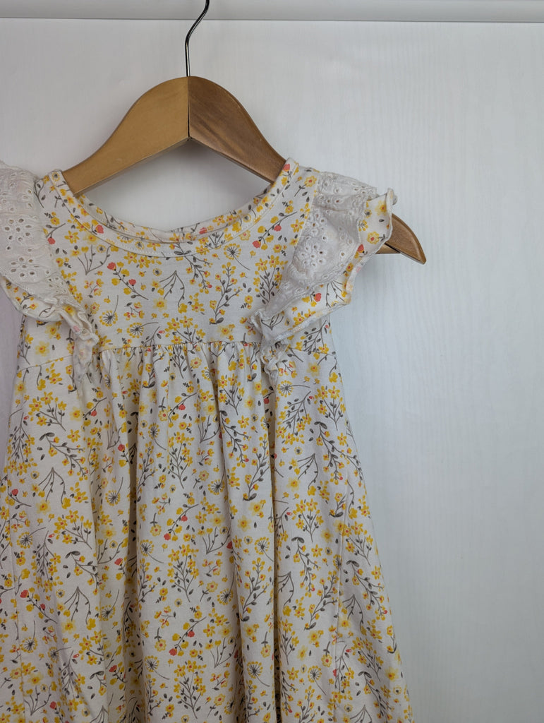 Matalan Yellow Floral Dress - Girls 12-18 Months Little Ones Preloved Used, Preloved, Preworn Baby, Girls & Boys Clothes. Kids & Children's second hand Clothing UK Online. Cheap affordable. Brands including Next, Joules, Nutmeg Morrisons, TU, F&F, H&M.