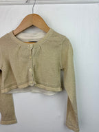 Max Gold Glitter Cropped Cardigan - Girls 5 - 6 Years - Little Ones Preloved. Second Hand Children's & Preloved Baby, Kids, Girls & Boys Clothes. UK online