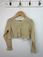 Max Gold Glitter Cropped Cardigan - Girls 5 - 6 Years - Little Ones Preloved. Second Hand Children's & Preloved Baby, Kids, Girls & Boys Clothes. UK online