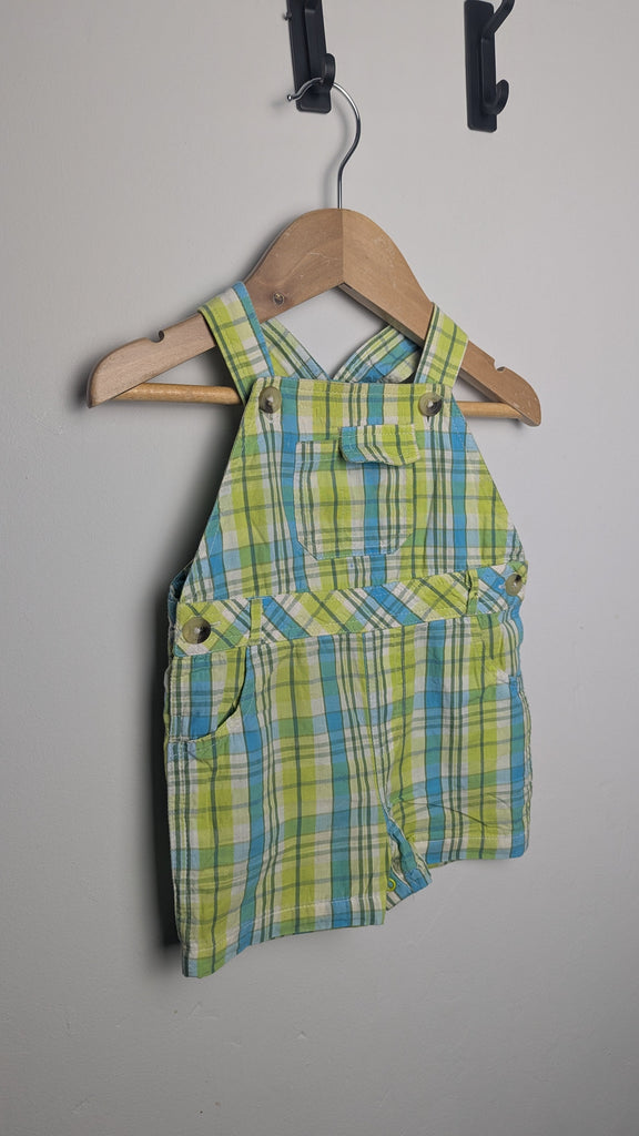 M&Co Green & Blue Checked Dungarees - Boys 9-12 Months Little Ones Preloved Used, Preloved, Preworn & Second Hand Baby, Kids & Children's Clothing UK Online. Cheap affordable. Brands including Next, Joules, Nutmeg Morrisons, TU, F&F, H&M.