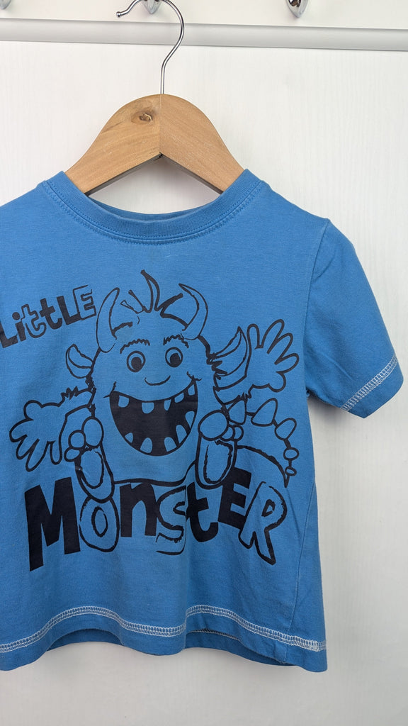 M&Co 'Little Monster' Short Sleeve Top - Boys 18-24 Months M&Co Used, Preloved, Preworn & Second Hand Baby, Kids & Children's Clothing UK Online. Cheap affordable. Brands including Next, Joules, Nutmeg Morrisons, TU, F&F, H&M.