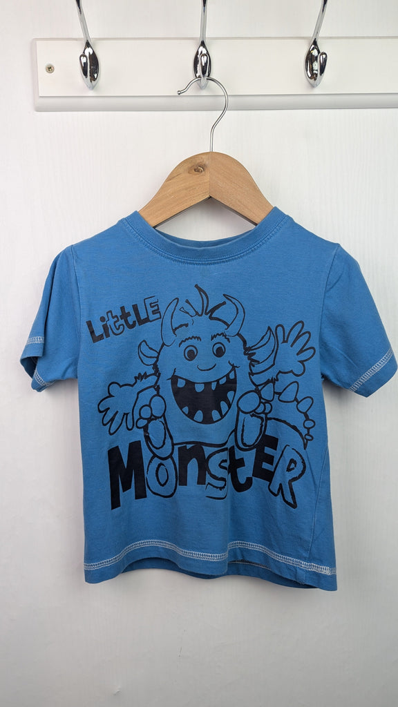 M&Co 'Little Monster' Short Sleeve Top - Boys 18-24 Months M&Co Used, Preloved, Preworn & Second Hand Baby, Kids & Children's Clothing UK Online. Cheap affordable. Brands including Next, Joules, Nutmeg Morrisons, TU, F&F, H&M.