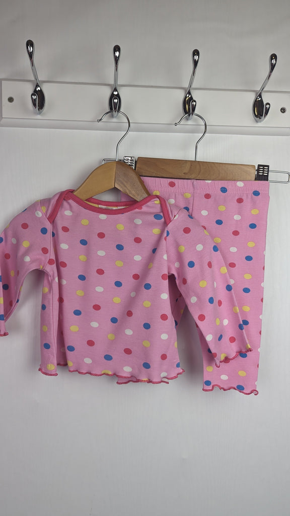 M Co Pink Spotty Pyjamas Girls 3 6 Months Little Ones Preloved