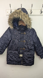 Mexx Navy Hooded Coat - Boys 12 - 18 Months - Little Ones Preloved. Second Hand Children's & Preloved Baby, Kids, Girls & Boys Clothes. UK online