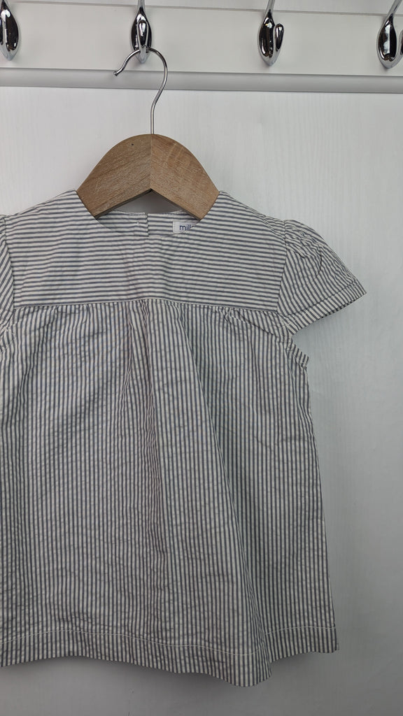 Miller Grey Striped Dress - Girls 4 Years Miller Used, Preloved, Preworn & Second Hand Baby, Kids & Children's Clothing UK Online. Cheap affordable. Brands including Next, Joules, Nutmeg Morrisons, TU, F&F, H&M.