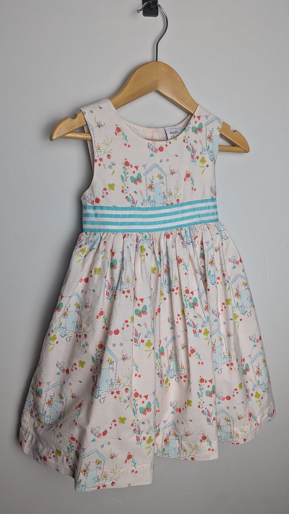 Mini Club Floral Lined Dress - Girls 12-18 Months Little Ones Preloved Used, Preloved, Preworn & Second Hand Baby, Kids & Children's Clothing UK Online. Cheap affordable. Brands including Next, Joules, Nutmeg Morrisons, TU, F&F, H&M.