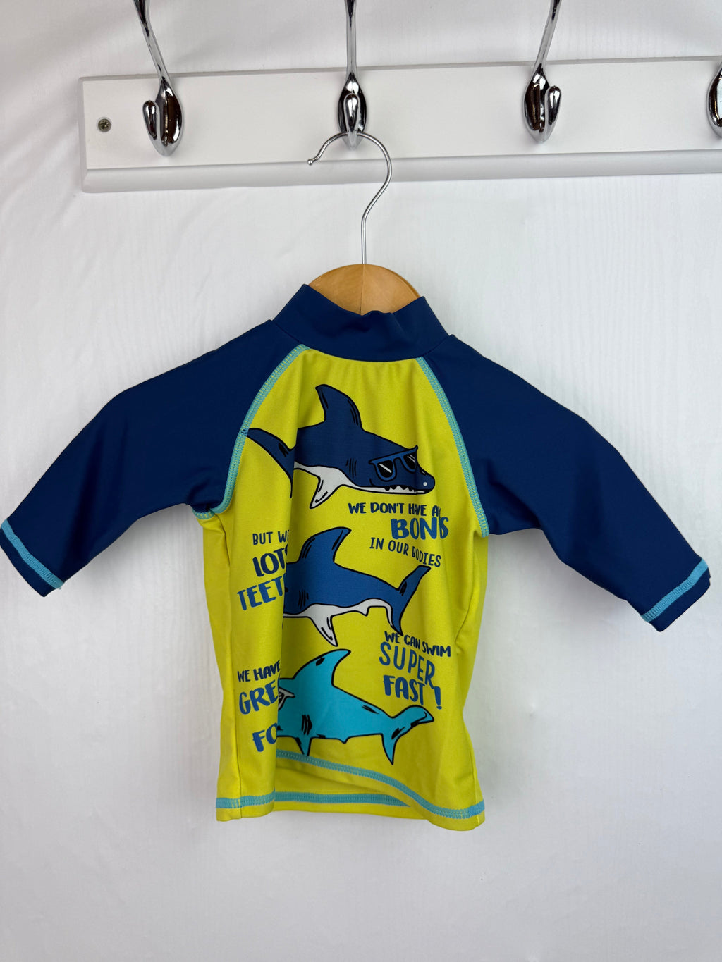 Mini Club Shark Swim Top - Boys 6 - 9 Months - Little Ones Preloved. Second Hand Children's & Preloved Baby, Kids, Girls & Boys Clothes. UK online