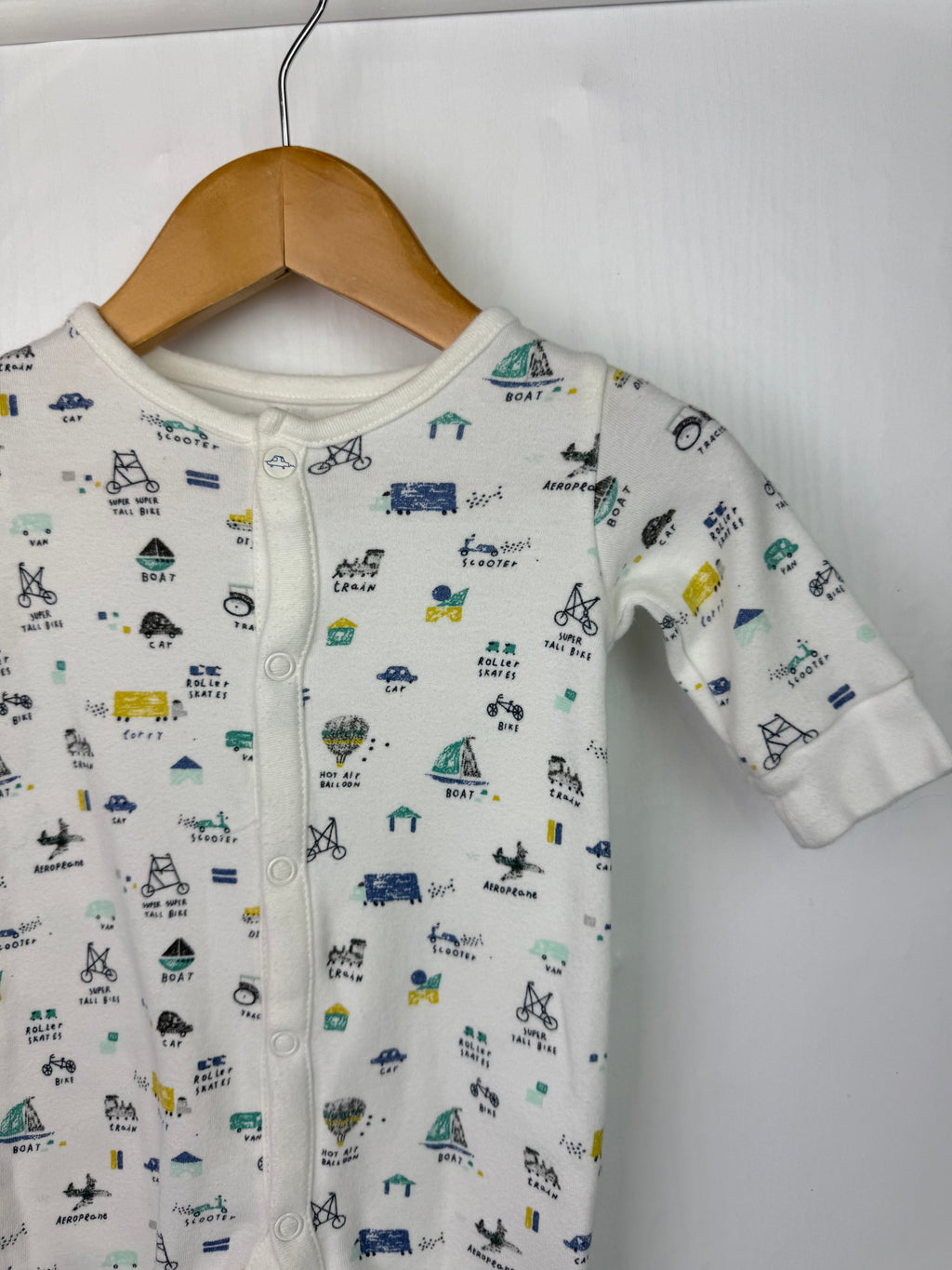 Mini Club Vehicles Sleepsuit - Boys Newborn - Little Ones Preloved. Second Hand Children's & Preloved Baby, Kids, Girls & Boys Clothes. UK online