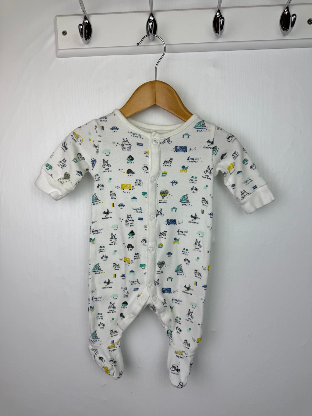 Mini Club Vehicles Sleepsuit - Boys Newborn - Little Ones Preloved. Second Hand Children's & Preloved Baby, Kids, Girls & Boys Clothes. UK online