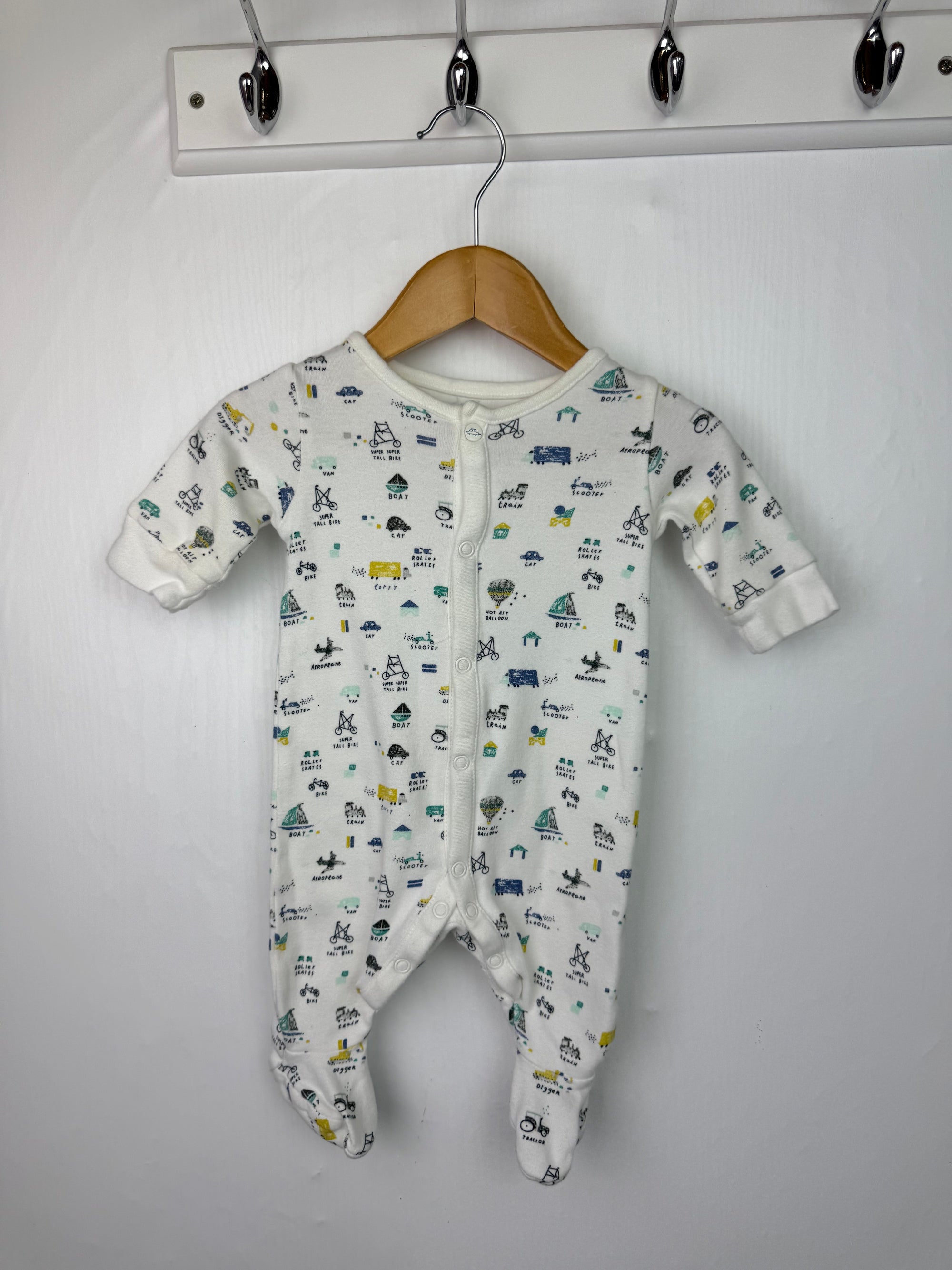 Mini Club Vehicles Sleepsuit - Boys Newborn - Little Ones Preloved. Second Hand Children's & Preloved Baby, Kids, Girls & Boys Clothes. UK online