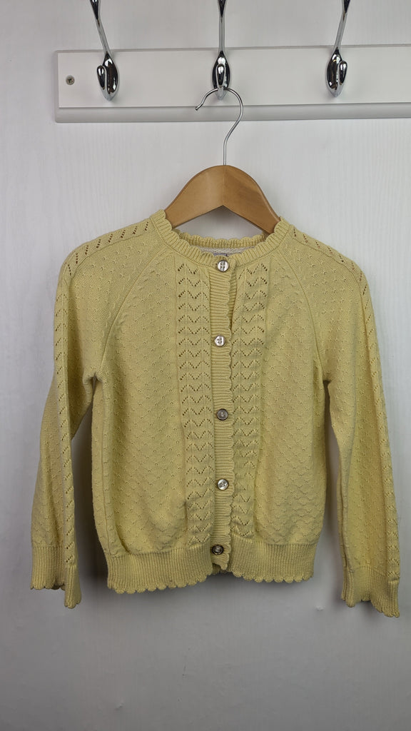 Mini Club Yellow Cardigan - Girls 2-3 Years Little Ones Preloved Used, Preloved, Preworn & Second Hand Baby, Kids & Children's Clothing UK Online. Cheap affordable. Brands including Next, Joules, Nutmeg Morrisons, TU, F&F, H&M.