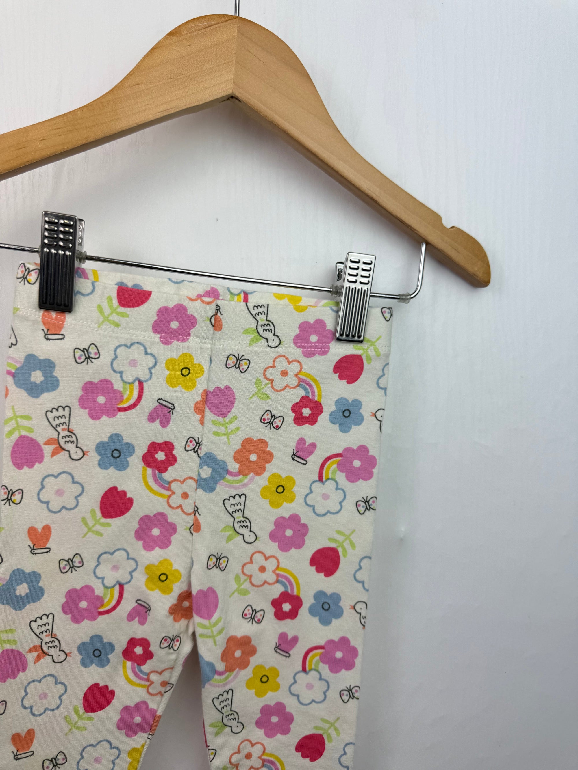 Mini Cuddles Cream Floral Leggings - Girls 3 - 6 Months - Little Ones Preloved. Second Hand Children's & Preloved Baby, Kids, Girls & Boys Clothes. UK online