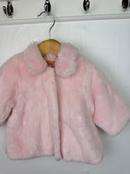 Mini Mode Pink Fluffy Coat - Baby Girls 0 - 3 Months - Little Ones Preloved. Second Hand Children's & Preloved Baby, Kids, Girls & Boys Clothes. UK online