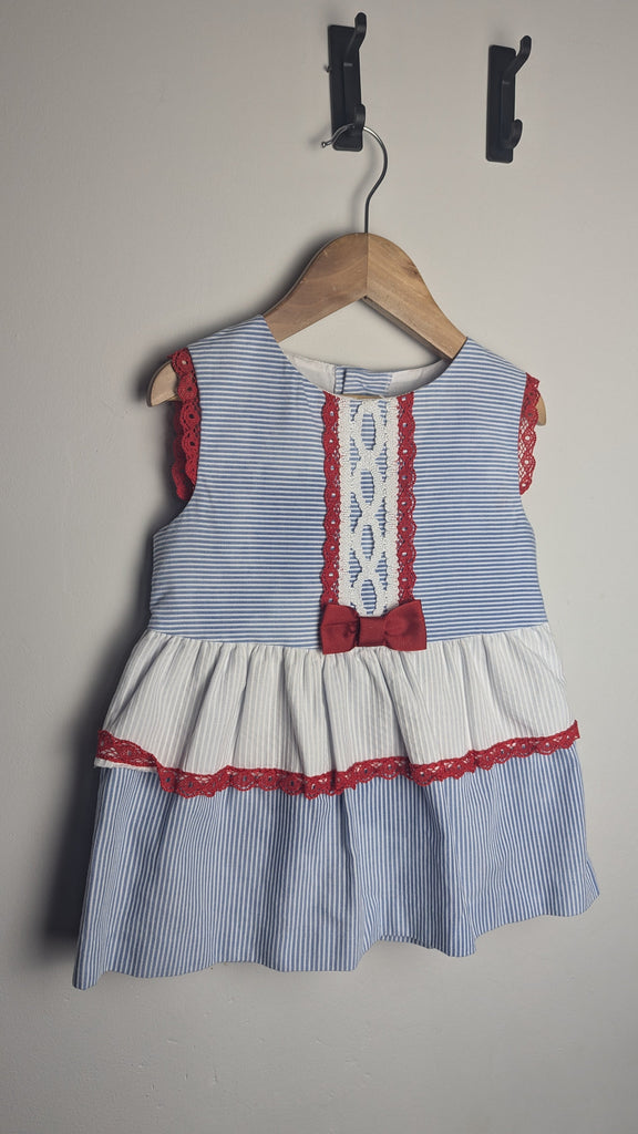 Miranda Blue & White Striped Top - Girls 8 Years Little Ones Preloved Used, Preloved, Preworn Baby, Girls & Boys Clothes. Kids & Children's second hand Clothing UK Online. Cheap affordable. Brands including Next, Joules, Nutmeg Morrisons, TU, F&F, H&M.