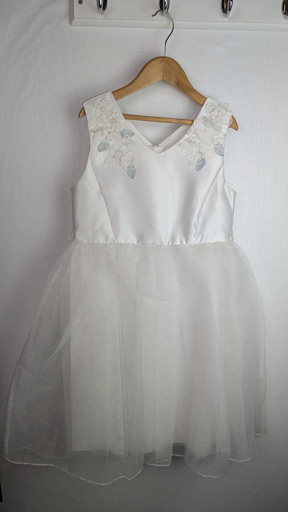 Monsoon Floral Mesh Bridesmaid Dress - Girls 9 Years Little Ones Preloved Used, Preloved, Preworn Baby, Girls & Boys Clothes. Kids & Children's second hand Clothing UK Online. Cheap affordable. Brands including Next, Joules, Nutmeg Morrisons, TU, F&F, H&M.