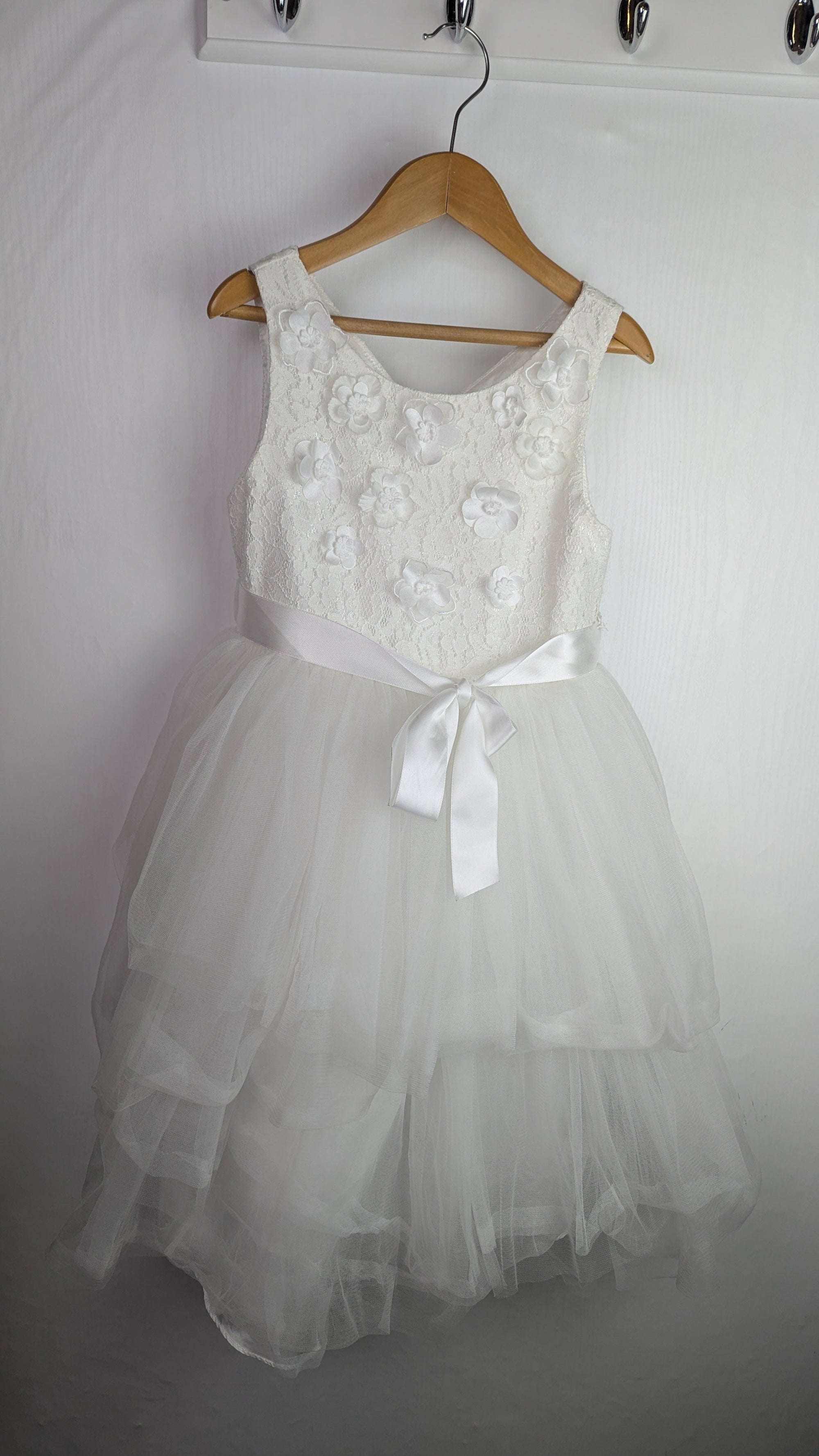 Monsoon Floral Mesh Layered Dress - Girls 7 Years - Little Ones Preloved. Second Hand Children's & Preloved Baby, Kids, Girls & Boys Clothes. UK online