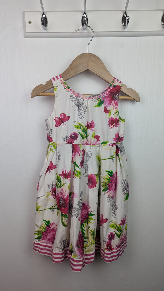 Monsoon Floral Striped Dress - Girls 12-18 Months Little Ones Preloved Used, Preloved, Preworn & Second Hand Baby, Kids & Children's Clothing UK Online. Cheap affordable. Brands including Next, Joules, Nutmeg Morrisons, TU, F&F, H&M.