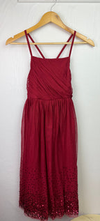 Monsoon Red Sequin Occasion Dress - Girls 10 Years - Little Ones Preloved. Second Hand Children's & Preloved Baby, Kids, Girls & Boys Clothes. UK online