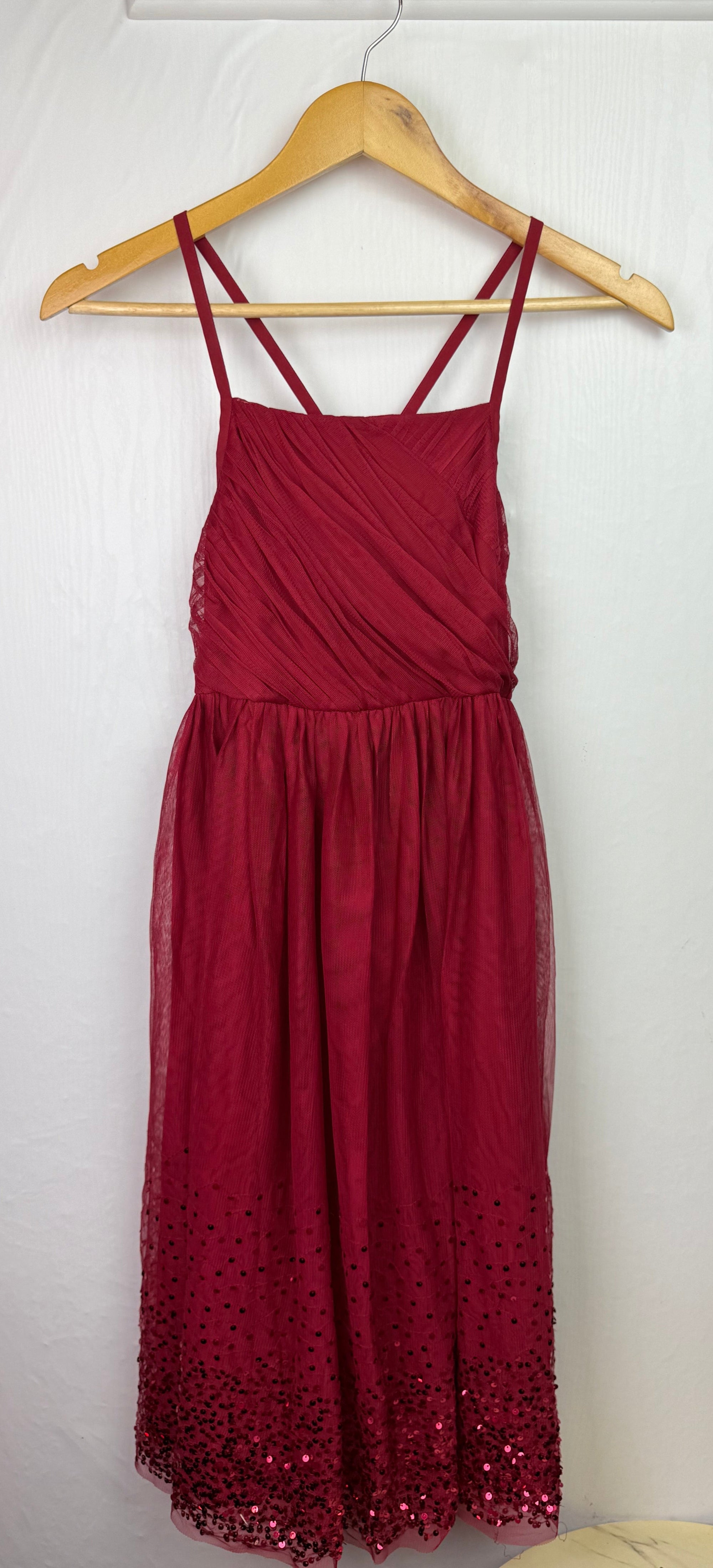 Monsoon Red Sequin Occasion Dress - Girls 10 Years - Little Ones Preloved. Second Hand Children's & Preloved Baby, Kids, Girls & Boys Clothes. UK online