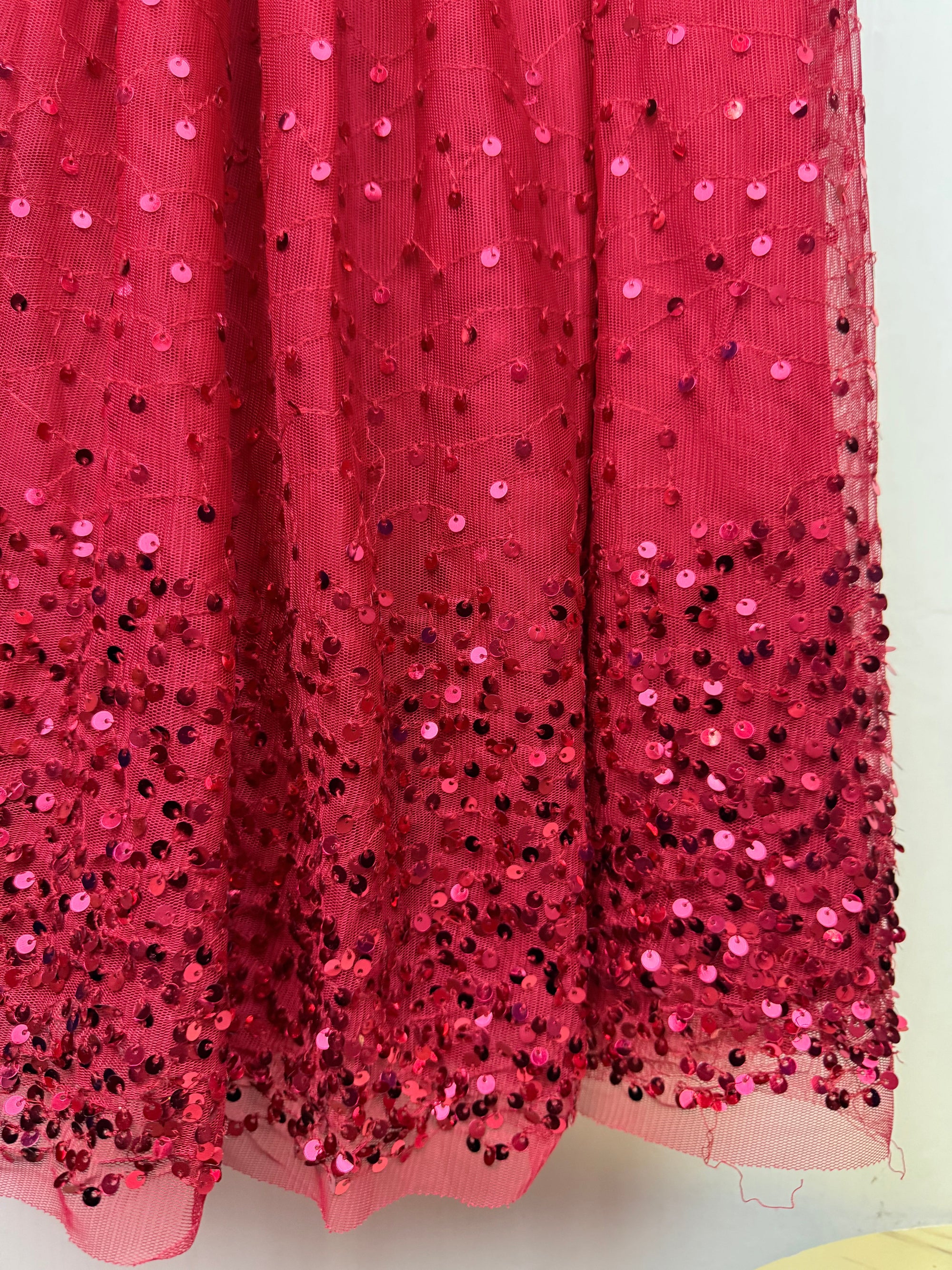 Monsoon Red Sequin Occasion Dress - Girls 10 Years - Little Ones Preloved. Second Hand Children's & Preloved Baby, Kids, Girls & Boys Clothes. UK online